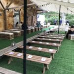 Seating: 2m Benches & Rustic Cubes